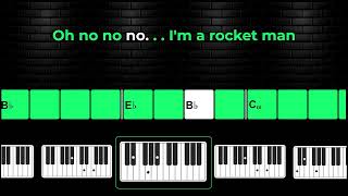 Rocket Man - Elton John - Piano Chords & Lyrics - Play Along