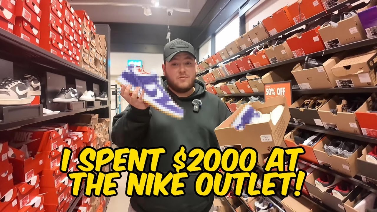 I SPENT $2000 AT THE NIKE OUTLET AND BOUGHT ALL OF THIS! - YouTube