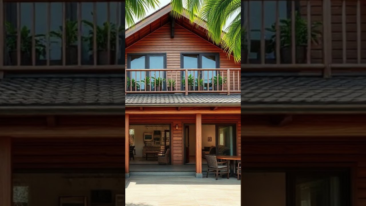 Tropical Wooden House: A Serene Escape  