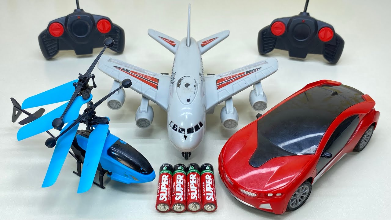Best RadioControl RC Flying Helicopter with RC A380 Aircraft and 3D Light RC Car Unboxing & Review 🚗