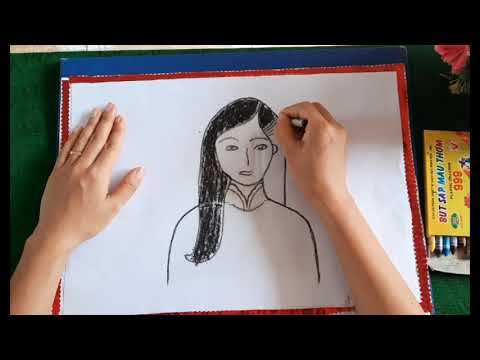 Video Tạo hình: Tô màu chân dung cô giáo. Mẫu giáo 3-4 tuổi. - youtube