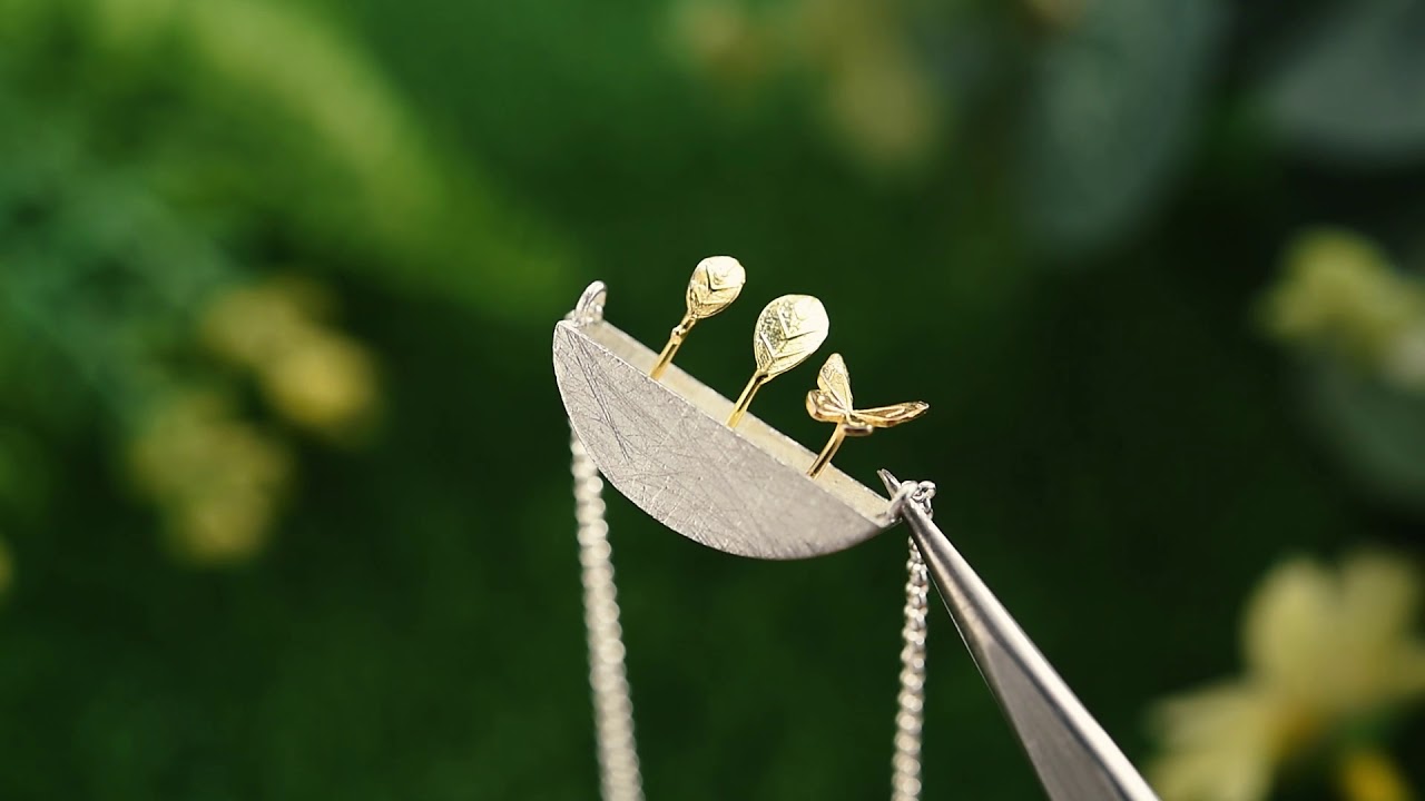 Little Garden Necklace 3D Sterling Silver 925 Jewellery Inspired