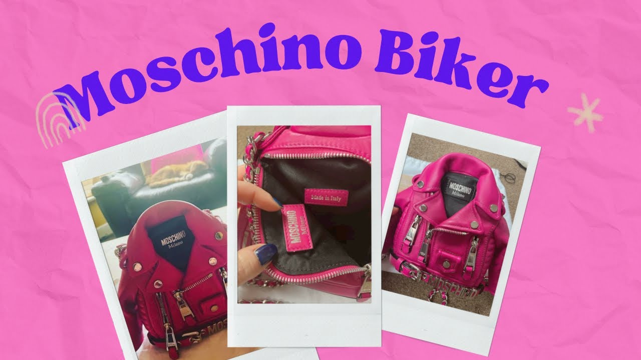 Moschino Biker Shoulder Bag in Black & Pink Velvet + What fits & Ways to  Wear 
