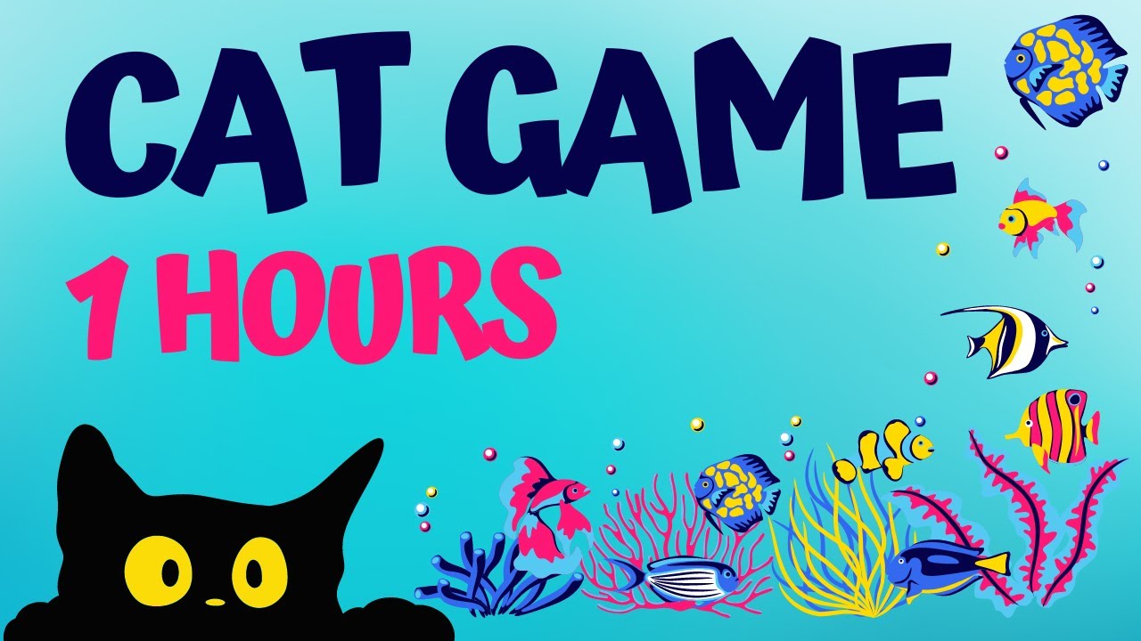 GAME FOR CATS 1 hour of pure fun (Catch the fish) YouTube