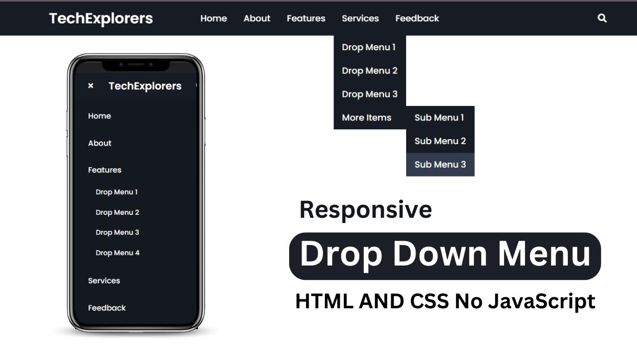 Dropdown Menu ko kaise banaye HTML CSS me #dropdownmenu - YouTube