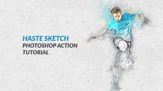 Haste Sketch Photoshop Action Tutorial screenshot 1