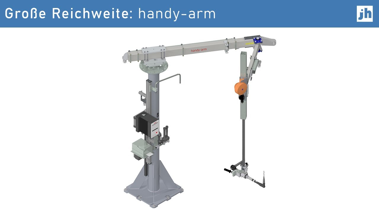 Große Reichweite: handy-arm – Gelenkarm mit Hubachse für Drehmomente bis 1.000 Nm