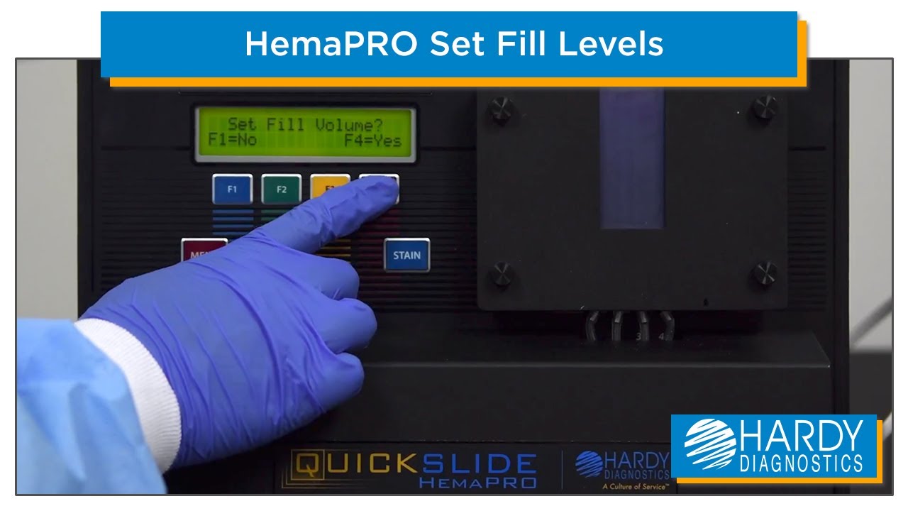 HemaPRO1 Set Fill Levels