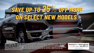 Up To 25% Off MSRP on Select New Models* | Presidents Day Event | Rairdons of Bellingham