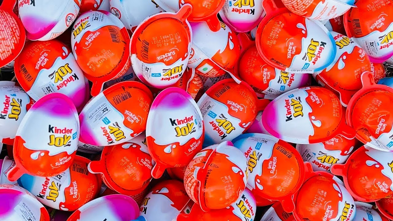 Some Lot's of Candie New! 956847M Yummy Kinder Joy Chocolate, Kinder Surprise Opening ASMR Lollipops