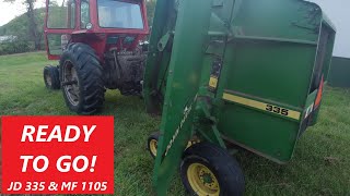 Ready To Go - JD Round Baler &amp; MF 1105