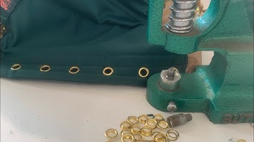 How to make eyelets for corset dress using rivet machine.