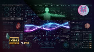 🎇 DNA Data Matrix: 4K Sci-Fi Medical HUD Animation | Next-Gen Bio-Tech Visuals for Screen Display