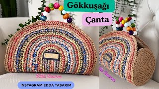 Gökkuşaği Çanta Yapıyoruz..rengarenk Hasır Çanta
