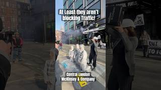 Extinction Rebellion in Central London Outside McKinsey & Company