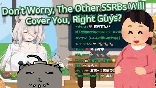 A SSRB sharing a happy news with Botan and the other SSRBs [Shishiro Botan/Hololive]