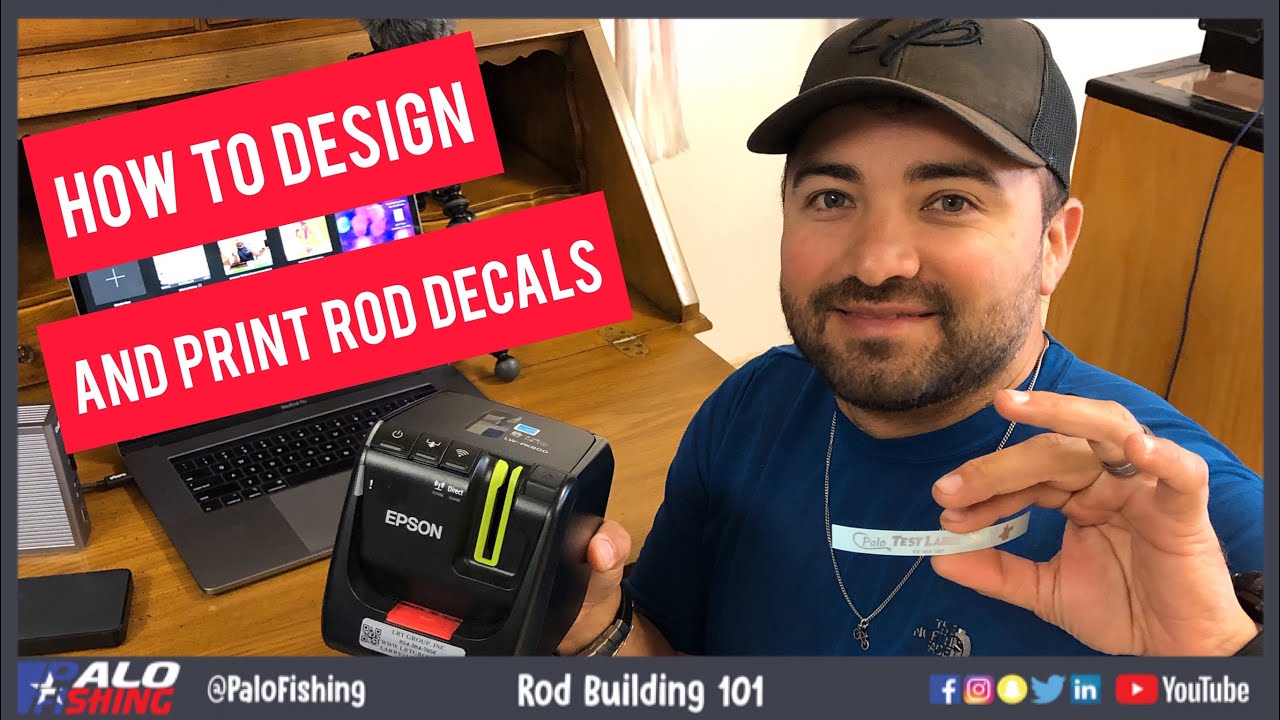 How to Design and Print Decals for Custom Fishing Rods Using an Epson LW  PX800 Printer on a MAC 