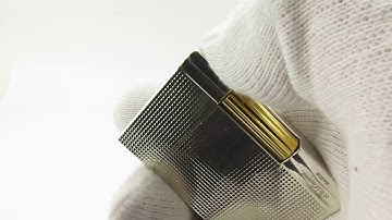 Two Tone Gold and Silver S. T. Dupont Gatsby Lighter Ping Sound Test And Presentation