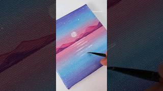 Mini canvas painting🎨✨️ #acrylicpainting #asmr #satisfying #relaxing #아크릴화