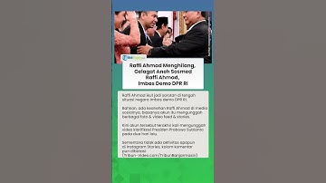 Raffi Ahmad Menghilang, Gelagat Aneh Sosmed Sang Utusan Khusus, Imbas Demo DPR RI