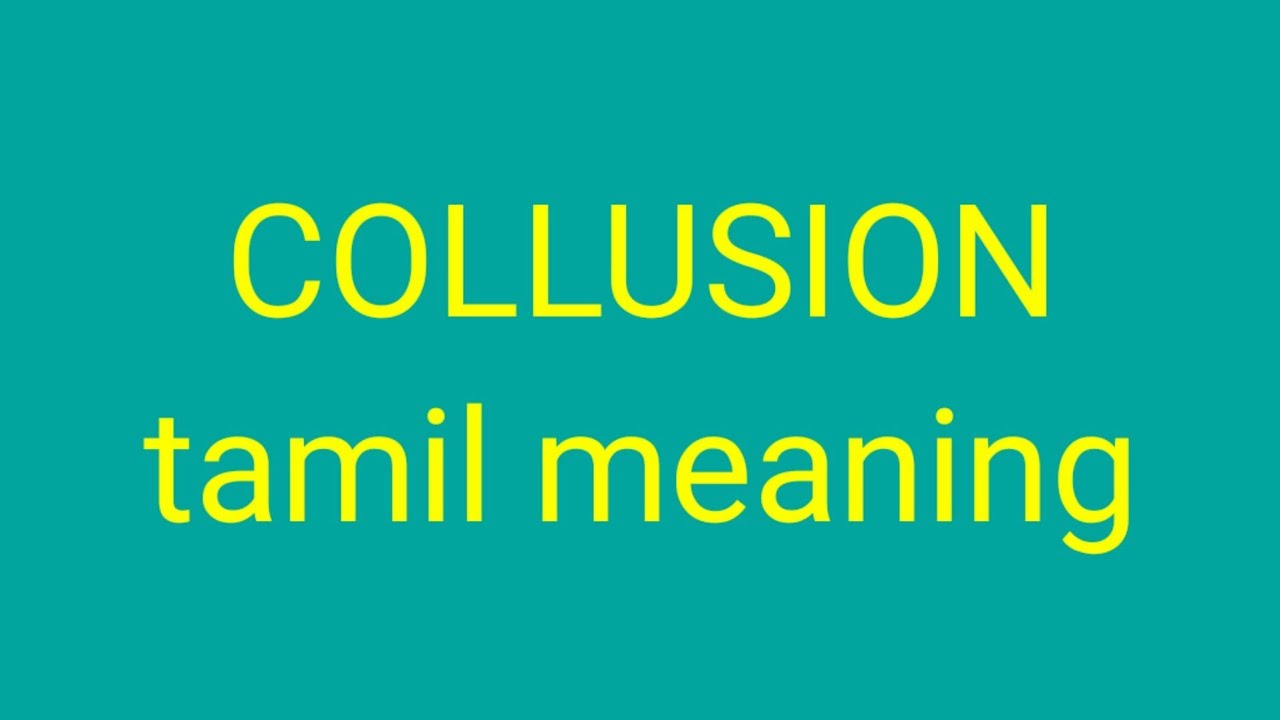 Collusion Tamil Meaning Sasikumar Youtube