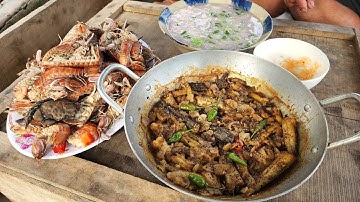 Bữa cơm đạm bạc gợi nhớ quê nhà.canh khoai mỡ cá bống kho tiêu|ATNDT120