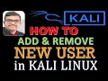How to Add / Remove New User in Kali Linux || Add User to Sudoers Group || Ethical Hacking