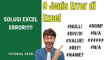Mengetahui Jenis Error Di Excel ( Jenis Rumus Error Di Excel )