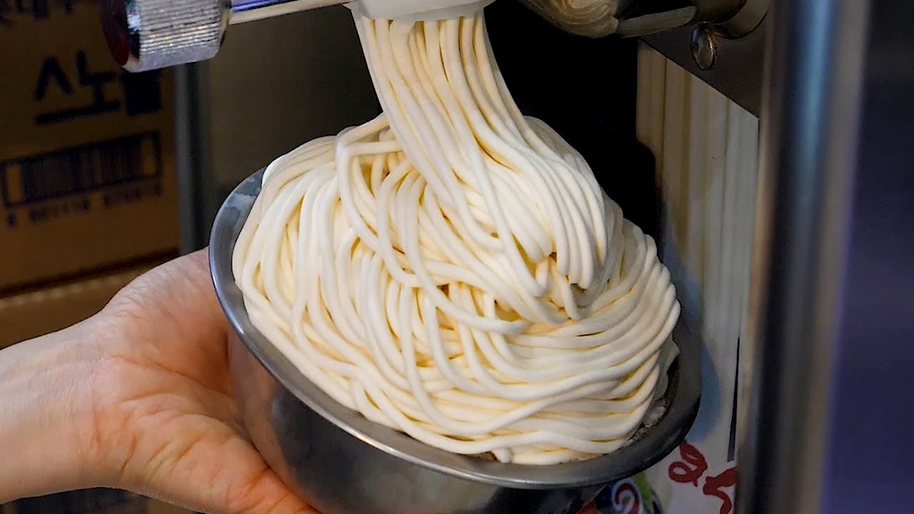 Jjajang Noodle Shaved Ice (Ice cream + Chocolate + Fruit) Korean food