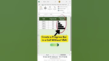 How to Create A Progress Bar in EXCEL | Excel Tips and Tricks #excelshorts #excel #shorts