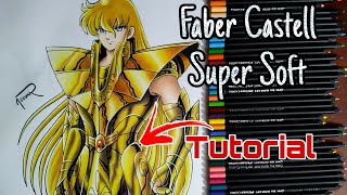 Como pintar la armadura dorada de Virgo con Colores Faber Castell Super Soft | TUTORIAL | screenshot 1