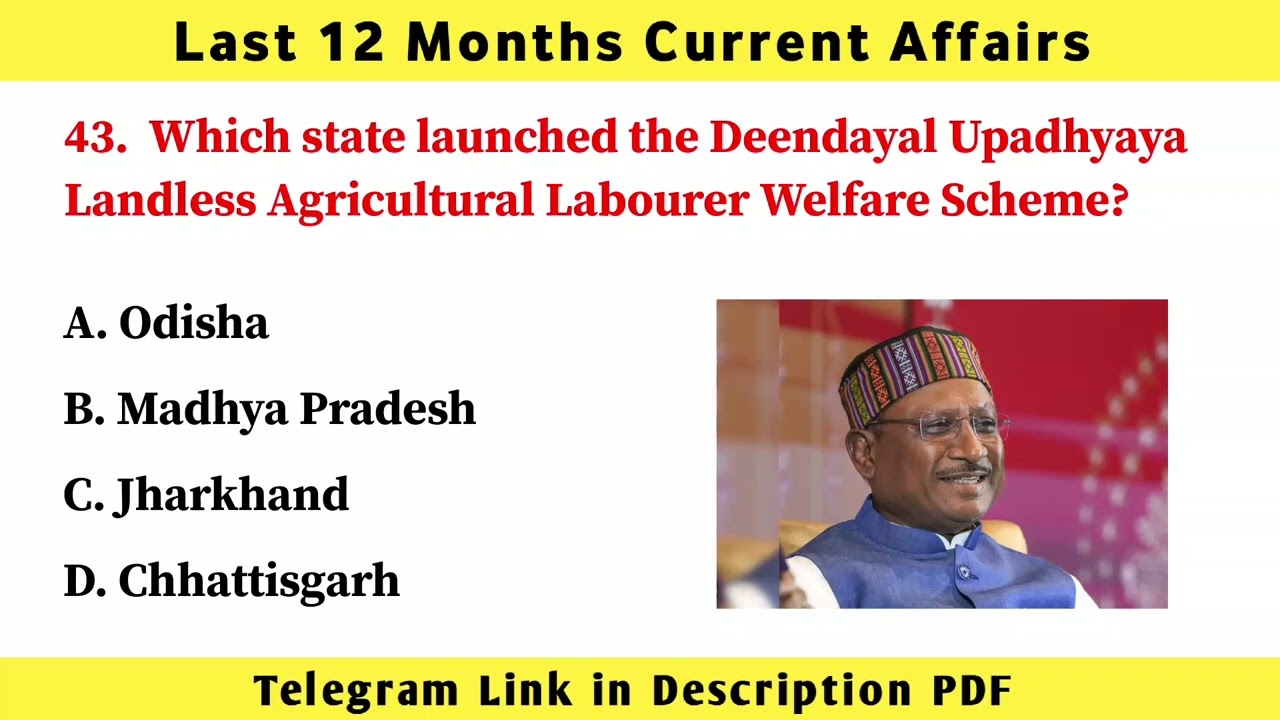 Last 12 Month Current Affairs 2025 | Jan to Dec 2025 | most important questions for exam | 