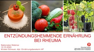 Webinar Vom 12 Oktober 2020 Entzundungshemmende Ernahrung Bei Rheuma Youtube Webinar Vom 12 Oktober 2020 Entzundungshemmende Ernahrung Bei Rheuma Youtube