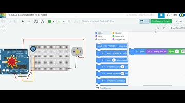 potansiyometre dcmotor arduino