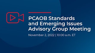 11/2/22 Standards and Emerging Issues Advisory Group Meeting Morning Session
