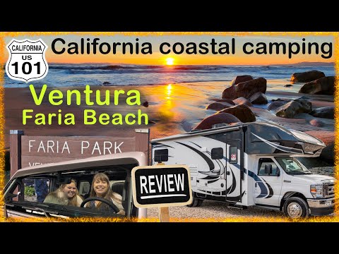 Video: Faria County Beach Camping - Oceanfront Park nær Ventura