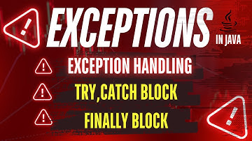 Part 1 | Exceptions in Java | Types of Exceptions | Exception Handling | Try, Catch, Finally Block