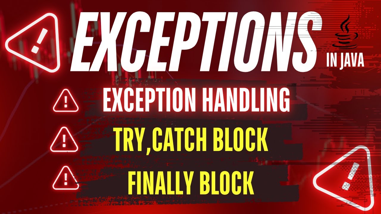 Part 1 | Exceptions in Java | Types of Exceptions | Exception Handling ...