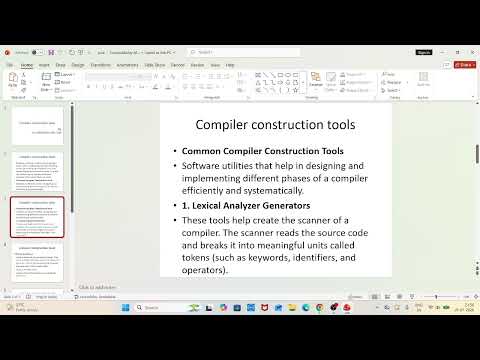 Compiler Construction Tools