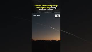 SpaceX Falcon 9 Lights Up Los Angeles Sky During Starlink Launch | Stunning Sunset Mission