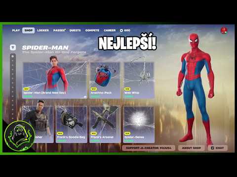 FORTNITE PŘIDAL NOVÝ SPIDER-MAN A PUNISHER SKINY DO SHOPU!