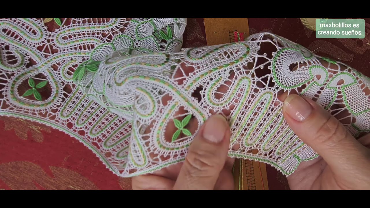 Encajes de Bolillos Abanico Ruso Trenzas Reseguido