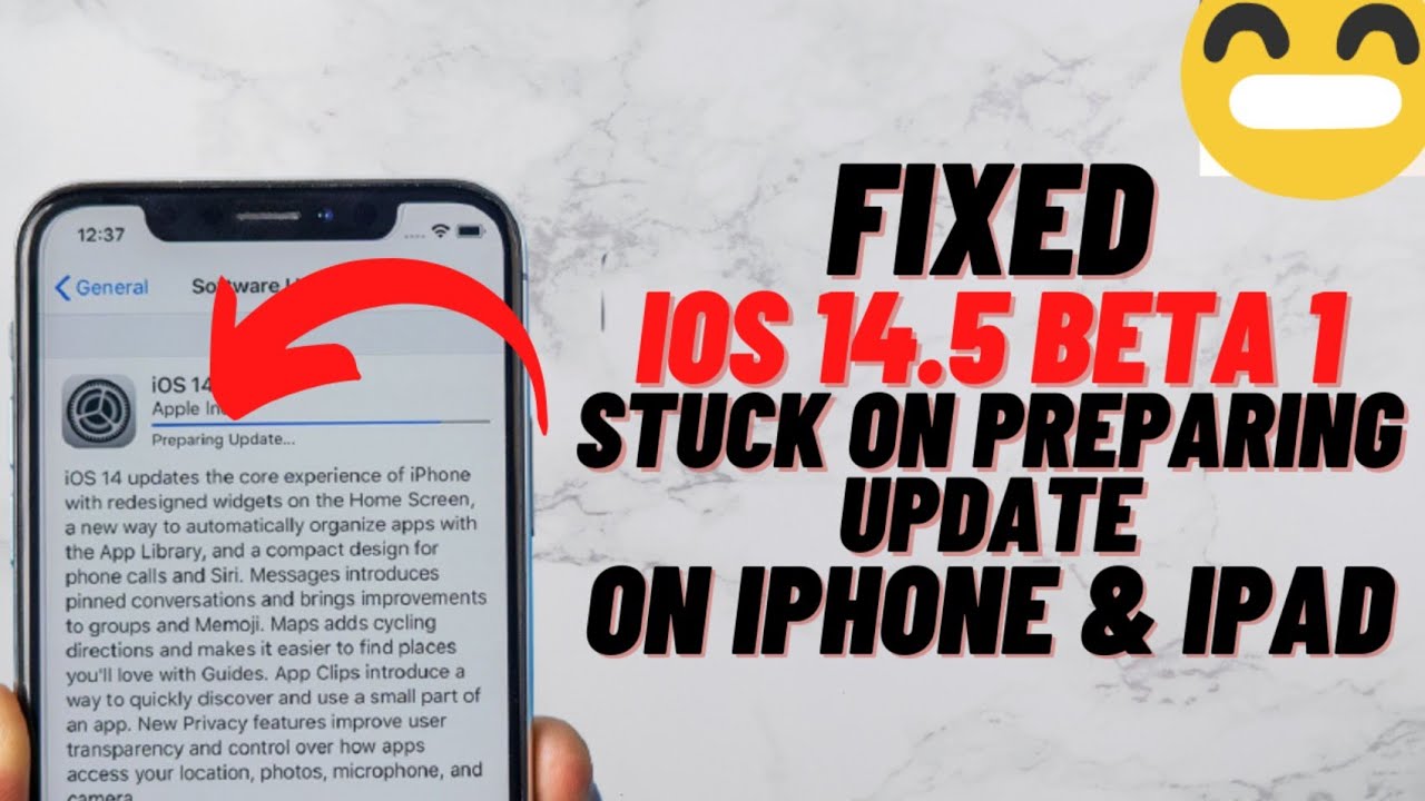 How To Fix iOS 14.5 Beta 1 Updated Stuck On Preparing Settings - YouTube