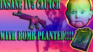 Counter Strike INSANE 1v5 Clutch with bomb planted!!!