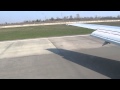 Боинг737 садится в Борисполе/Plane landing the Boeing-737 at the airport Borispol.19.04.2013