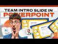 How to Create a Team Intro Slide in PowerPoint