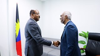 The President meets the Prime Minister of Antigua and Barbuda at SIDS4