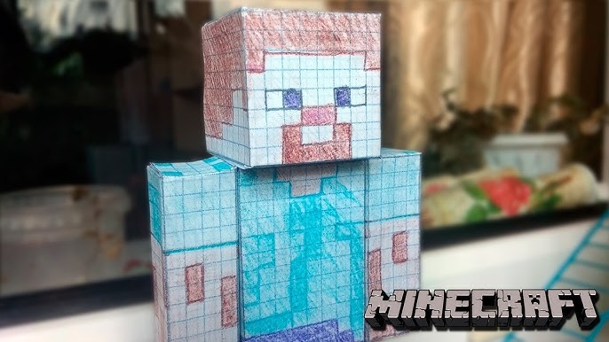 DIY Minecraft - Steve e Creeper papercraft automato! Modelo 3D 