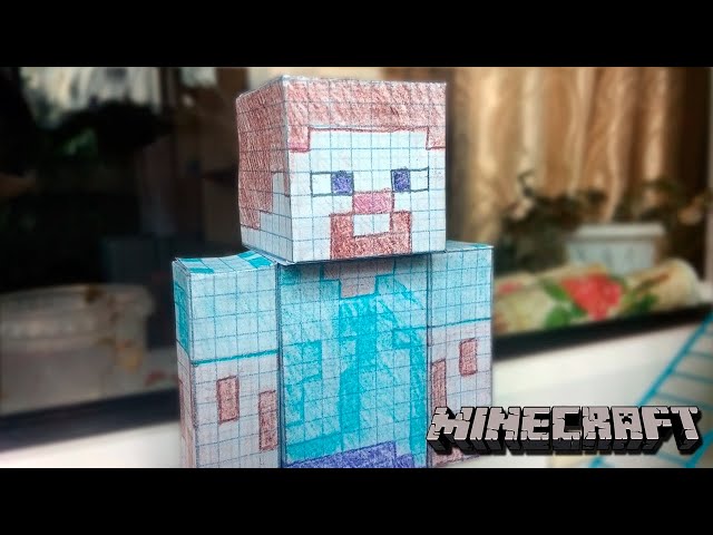 How to make STEVE from Minecraft out of paper?! class=