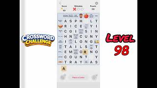 Crossword Challenge Level 98 Walkthrough